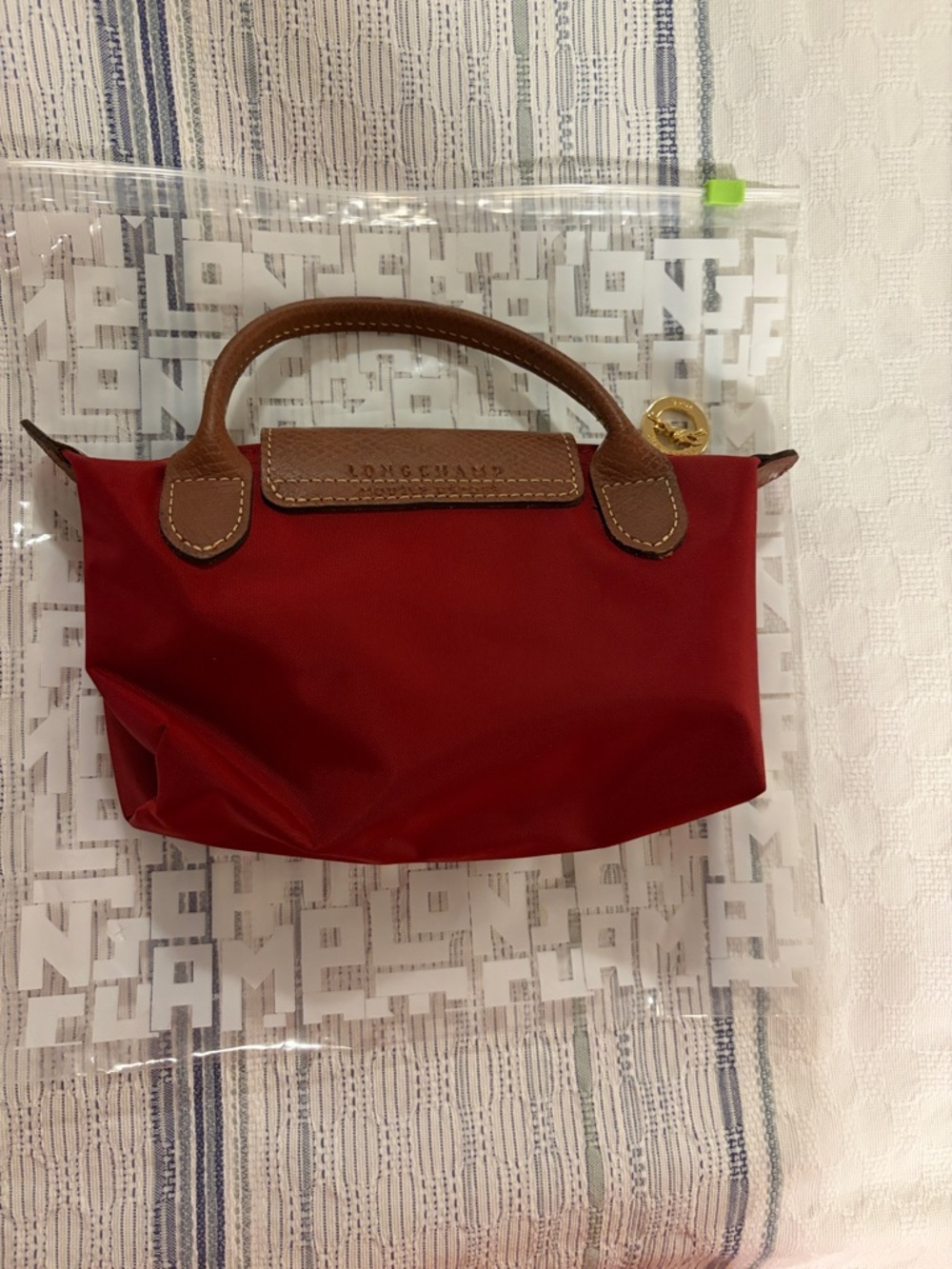 Longchamp le pliage nylon  cosmetic case with flap - Picture 5 of 7